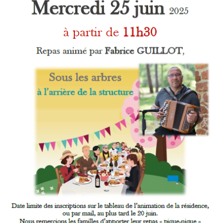 Repas champêtre à l'EHPAD 